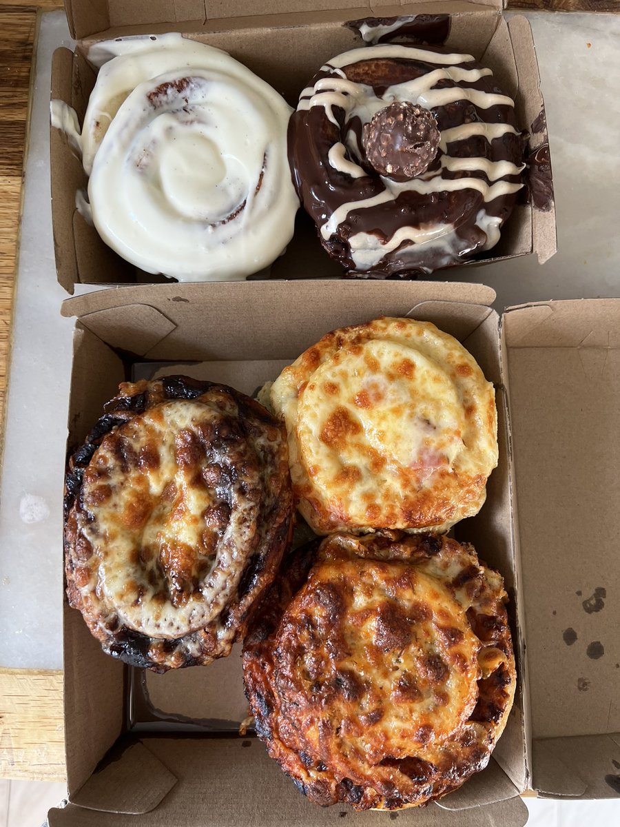 angryaussie's tweet image. Sebby’s Scrolls as a treat because I have to fast from 9am got surgery on my dislocated finger.  Let’s farken gooooooo!
(I promise I didn’t eat them all myself)