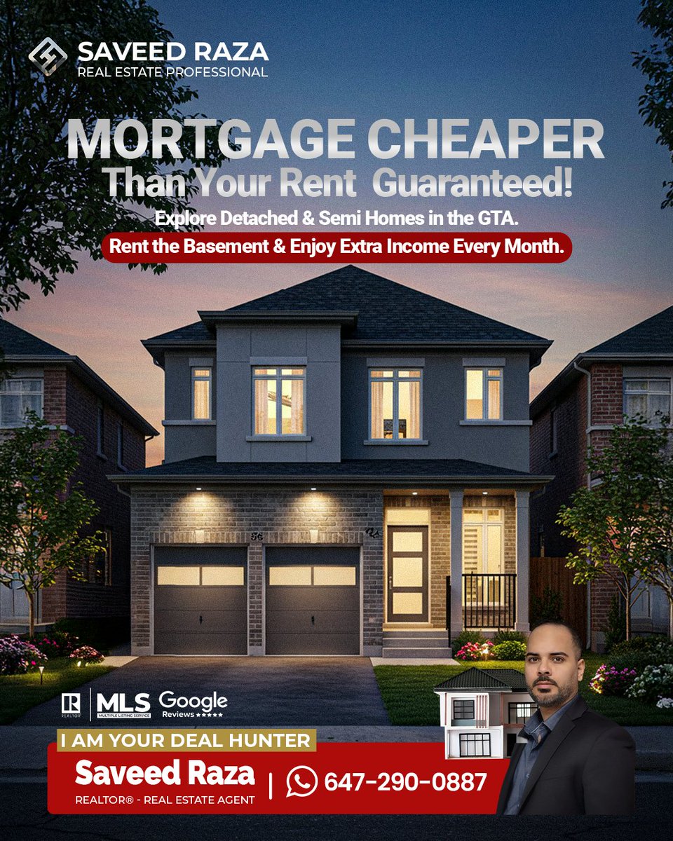 saveed's tweet image. 📲 For Private Showing:
Saveed Raza | 647-290-0887