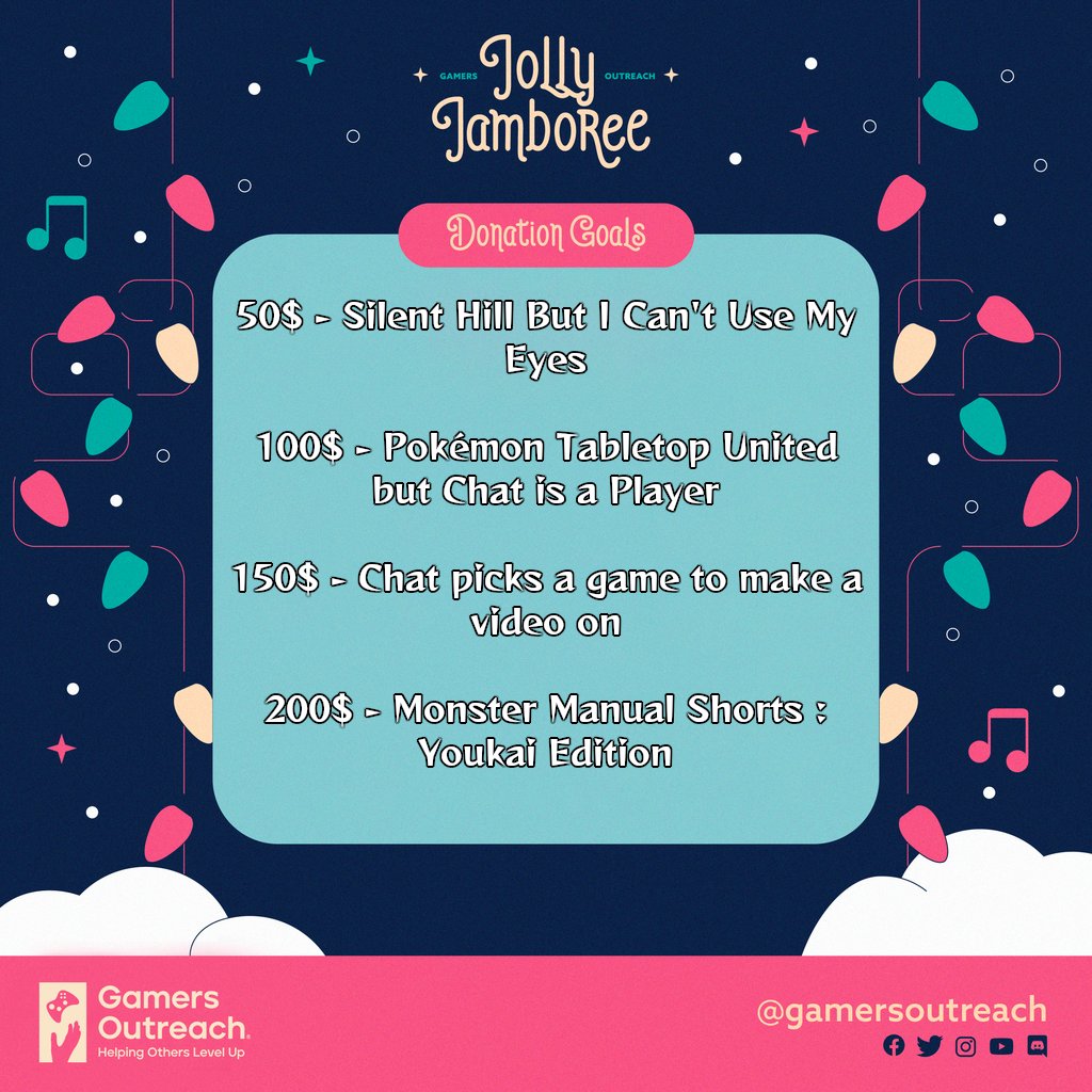 Hey gang, we're participating in another @gamersoutreach charity event ! That's right ! ☆

Join us on Twitch for the Jolly Jamboree, where we'll be playing Final Fantasy X for the first time ! All donations will help bring joy to hospitalized kids !

See you soon ! ☆

#JJ2025