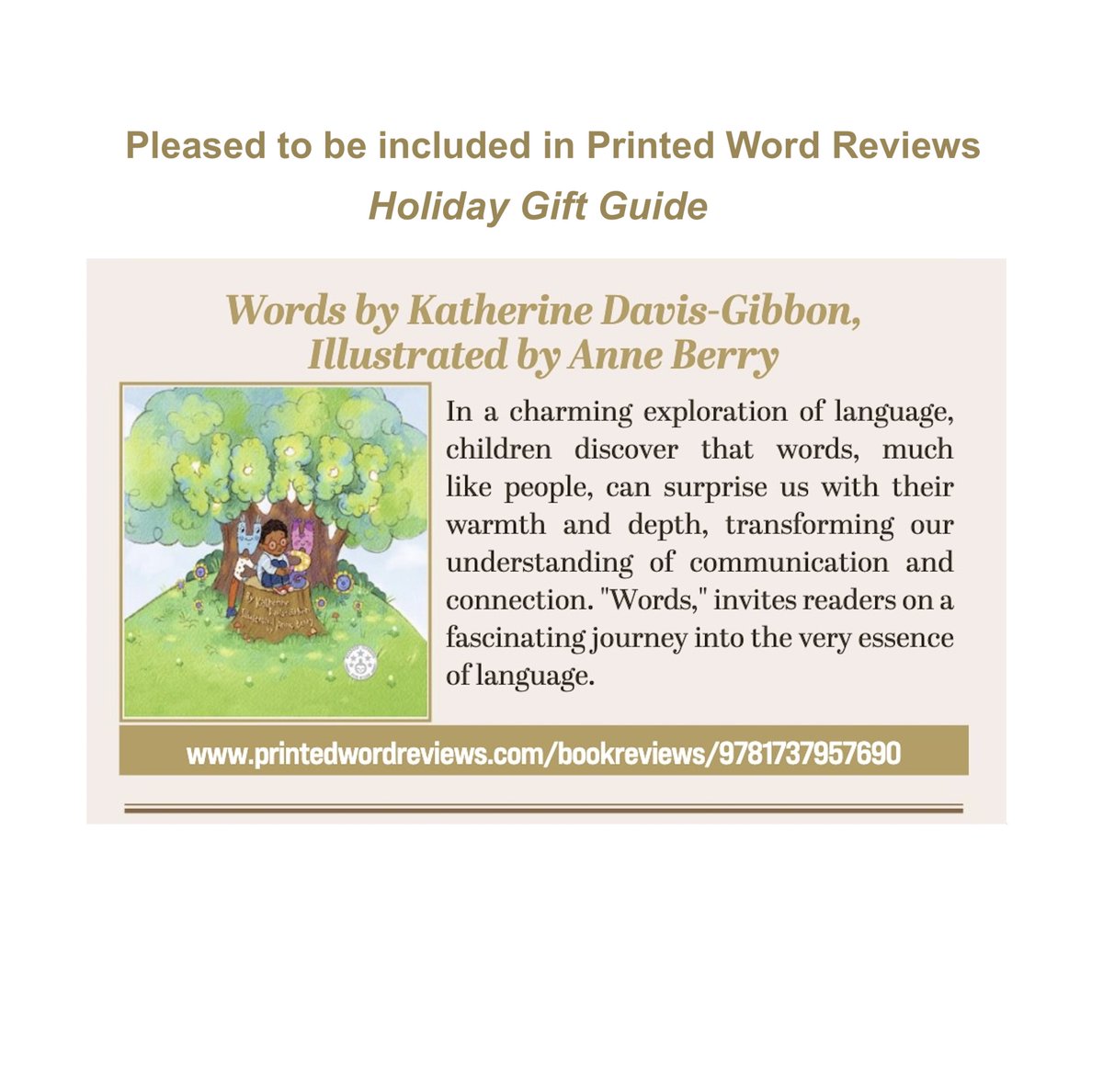 RiverletPress's tweet photo. Words is a top twenty pick in Printed Word Reviews' Holiday Gift Guide! 🎁💝🎄 https://t.co/bjQXtN7qBi