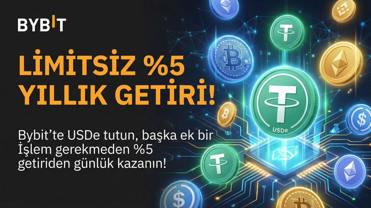 Limitsiz %5 Yıllık Getiri!

Bybit'te USDe tutun, başka ek bir işlem gerekmeden %5 getiriden günlük kazanın!

Katılmak için: bybit.com/en/earn/pos/?s…