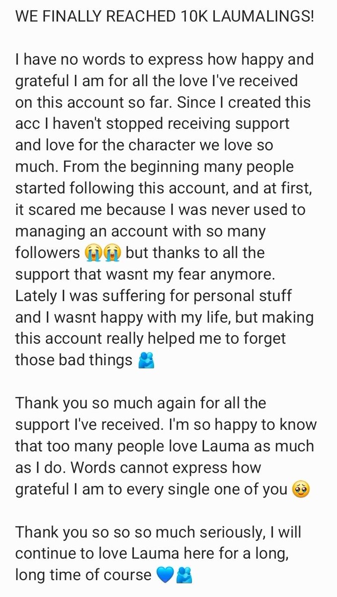 Thank you, all of you 🥹💙