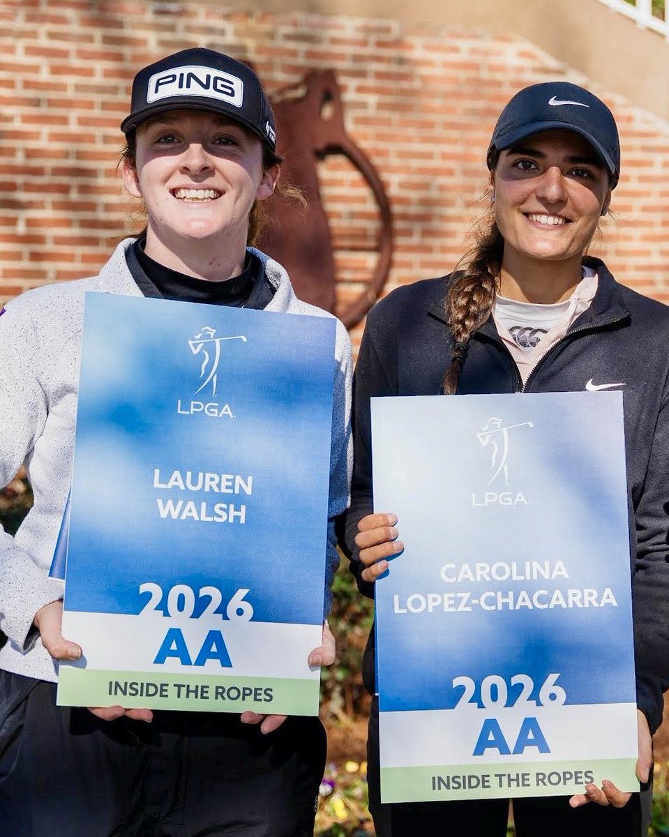 LPGA Tour card ✅

Congratulations to our two #ANNIKADevelopmentProgram Ambassadors Lauren Walsh &amp; Carolina Lopez-Chacarra who earned their LPGA cards alongside 11 other #ANNIKAAlum. 

We are so proud of you ladies!