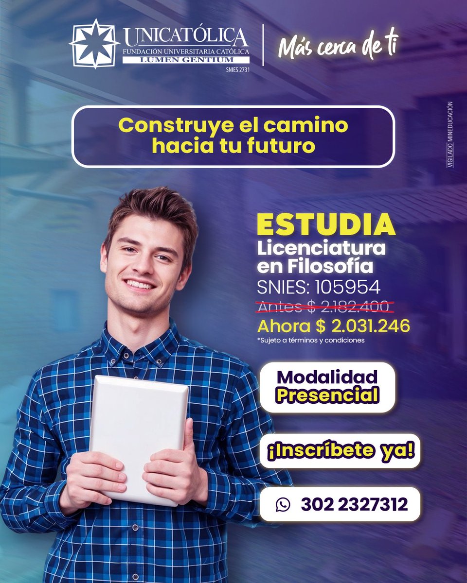 ¡Descubre el poder del pensamiento crítico con nuestra Licenciatura en Filosofía! 💭

Desarrolla tu pensamiento crítico, explora las grandes preguntas de la humanidad y prepárate para ser un líder intelectual que impacte positivamente la sociedad. 

👉 ¡Inscríbete ya!