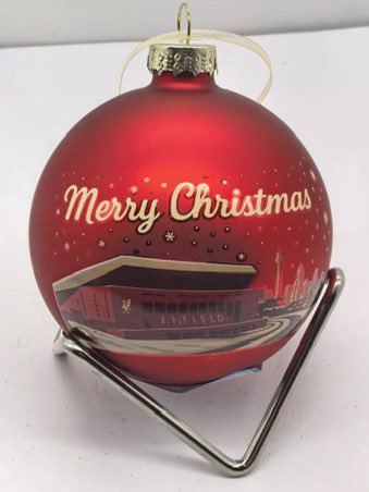 EagleEyeLvrpool's tweet photo. Calling all #Liverpool fans! Bring a bit of #Anfield to your tree this Christmas. ❤️🎄 DM to order this beautiful 8cm glass Anfield themed bauble #LiverpoolFC #YNWA #Christmas https://t.co/KoN9lcfs8d