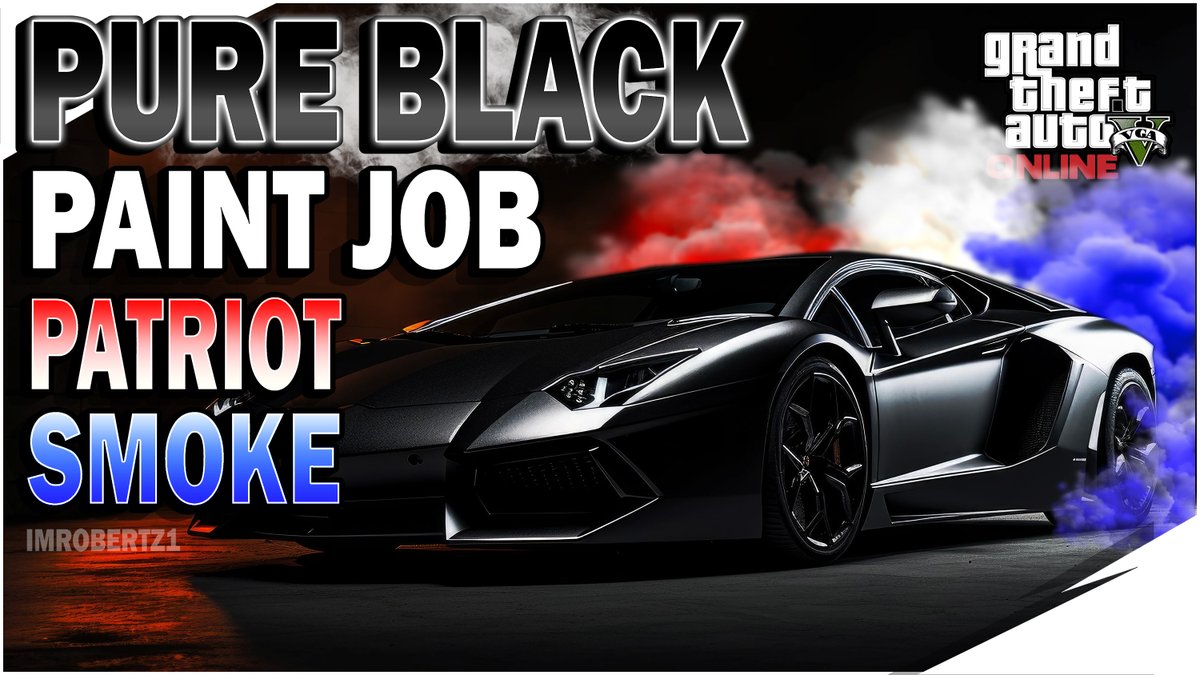 imrobertz1's tweet photo. GTA 5 Pure Black Paint Job Triple Black Crew Color Patriot Smoke Code GT... https://t.co/5BAHydPKpe via @YouTube https://t.co/EzkbpiU8gk