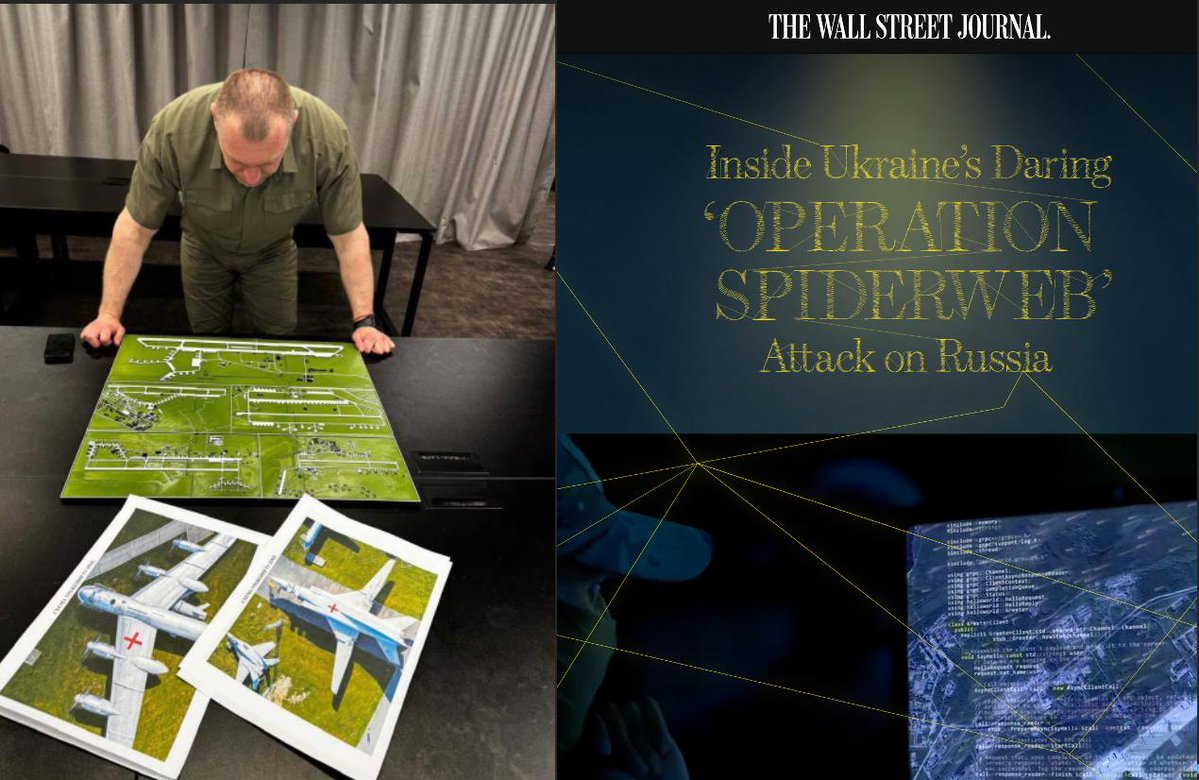 Wall Street Journal: 
Украины "Паутина" ажиллагаа нь оросын 40 гаруй стратегийн онгоцыг устгасан маш нарийн төвөгтэй даалгаврыг гүйцэтгэсэн "орчин үеийн дайн"-ны хамгийн зоригтой нууц ажиллагааны нэг  болсон.
Тэд 18 сарын турш маш өндөр нууцлал доор бэлтгэсэн.