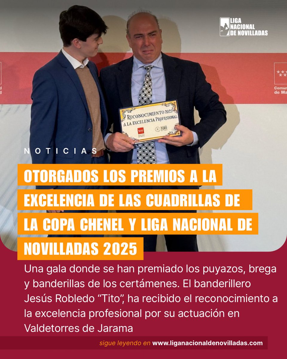 🏆 Otorgados los premios a la excelencia de las cuadrillas de la Copa Chenel y Liga Nacional de Novilladas 2025

<a href="/CircuitoCyL/">Circuito de Novilladas de Castilla y León</a> 
<a href="/CircuitoCMadrid/">Circuito de Novilladas de la Comunidad de Madrid</a> 
<a href="/ctorosandalucia/">Circuito de Novilladas de Andalucía</a> 
<a href="/torosvalencia/">Circuito Valenciano de Novilladas</a> 
<a href="/CircuitoExtr/">Circuito de Novilladas de Extremadura</a> 

liganacionaldenovilladas.com/otorgados-los-…