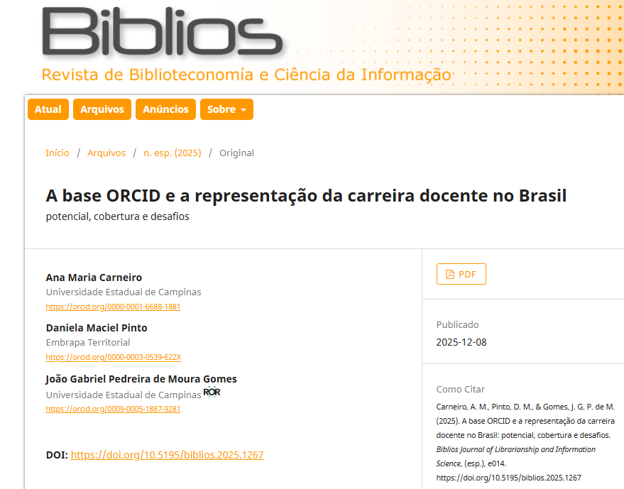Artigo novo na praça em parceria com Daniela Maciel e João Gomes
doi.org/10.5195/biblio…
#pesquisadapesquisa <a href="/Geopi_/">GEOPI</a>
