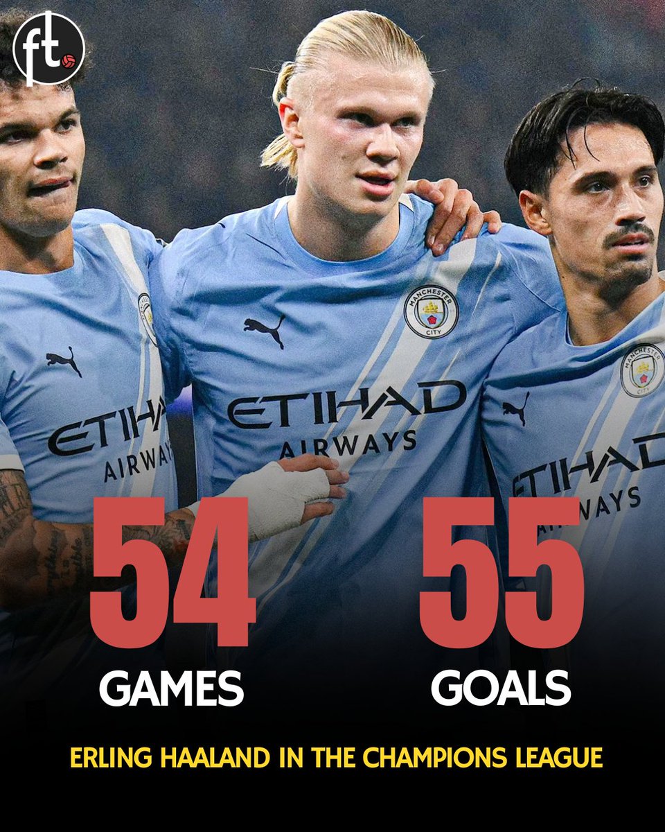 Footballtweet's tweet photo. Erling Haaland continues to make a mockery of the toughest competition in world football. 🤯 https://t.co/moNJBCWNWu