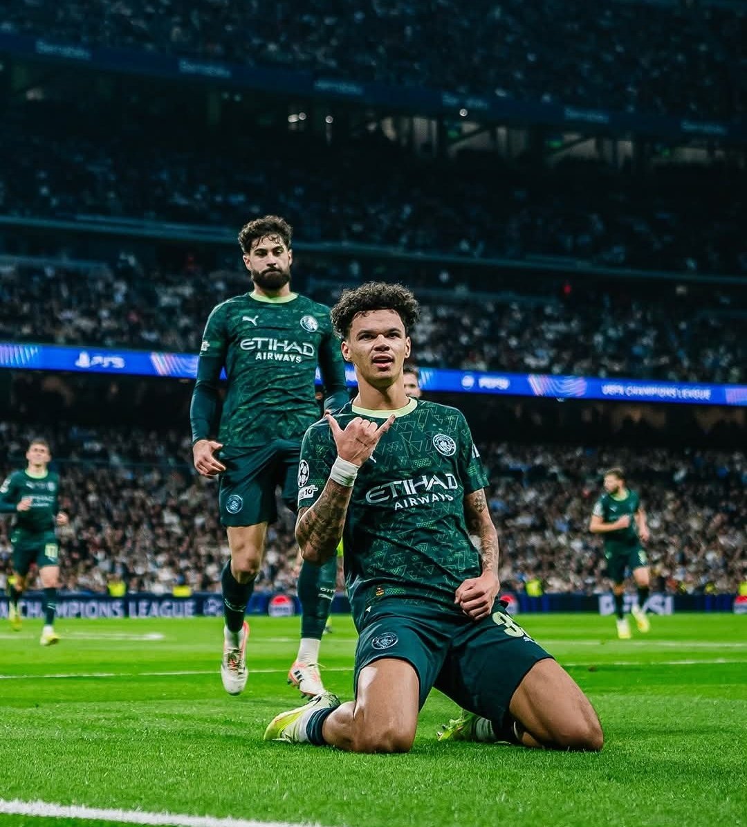 Manchester City come from a goaldown to lead Real Madrid at the Santiago Bernabeu.

HT Real Madrid 1 - 2 Man City