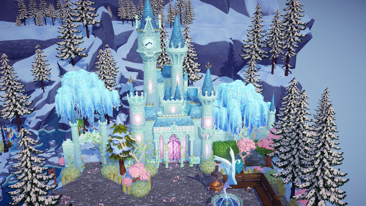 letzplayk's tweet photo. Cinderella's Castle left me SPEECHLESS! It's one of the prettiest houses in DDV! ❄️🌷 #DisneyDreamlightValley https://t.co/bIZ0k4XNg4