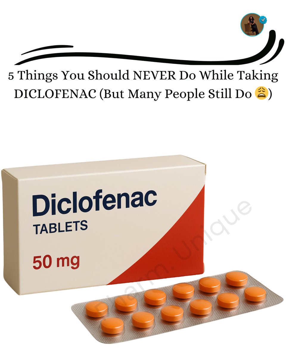 5 Things You Should NEVER Do While Taking Diclofenac : But People Still Do Them😩

Diclofenac is  a strong anti-inflammatory medication, that is good for joint pain, menstrual cramps, and swelling, but only when used right. 

Here are 5 real-life mistakes that can quietly land