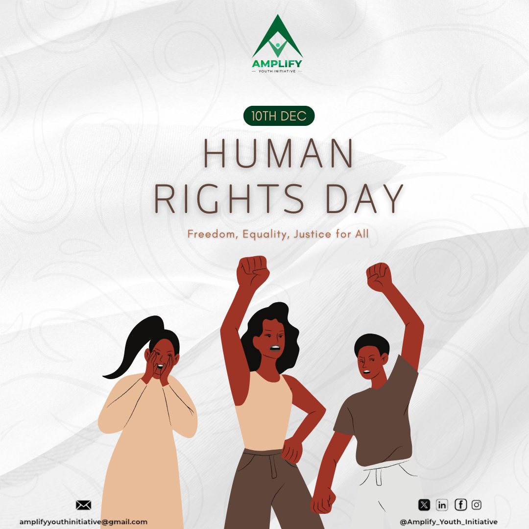 Today on Human Rights Day 2025, Amplify Youth Initiative reaffirms that freedom, equality, and justice must be lived realities for every young person.
We continue to push for systems that protect rights, strengthen accountability, and ensure no voice is left behind.