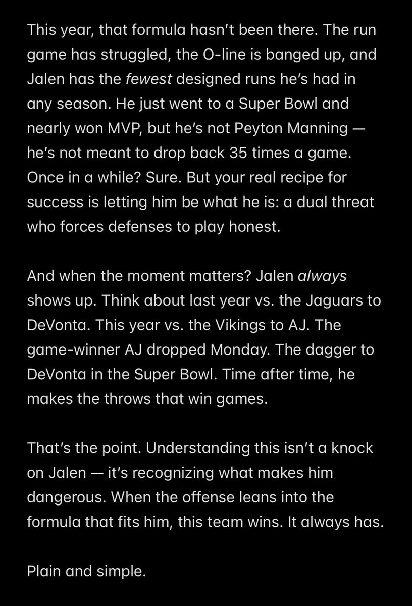 FlyJawnsFly's tweet image. Jalen Hurts is here to stay. The Haters need to understand what he is &amp;amp; what he is not going to be. Go Birds!