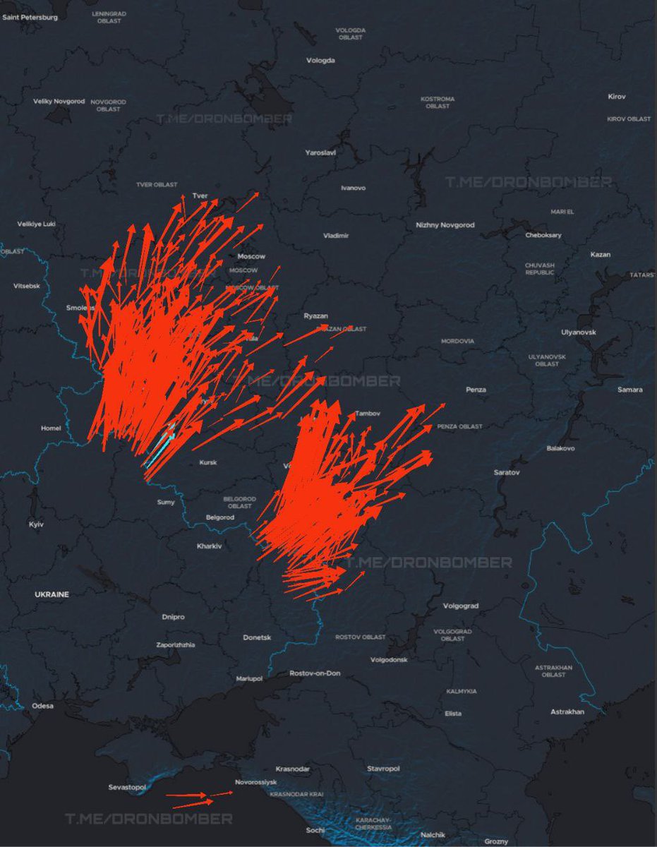 Major drone attack by the Armed Forces of Ukraine is currently underway against the Russian capital of Moscow and Western Russia.