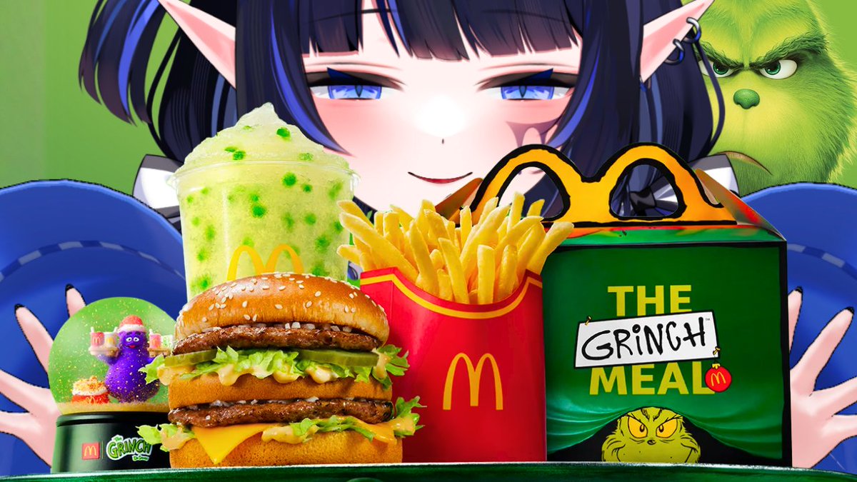 REMKanashibari's tweet image. Trying the Grinch meal today (sad UK version)