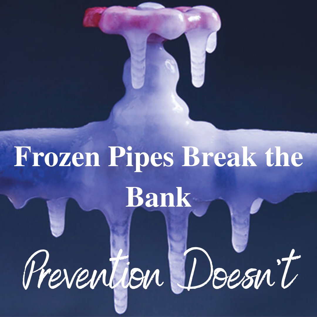 CrainInsurance's tweet image. 🚰❄️ Frozen pipes = frozen problems.

When temperatures drop, your pipes could be at risk of bursting, leading to costly water damage and major headaches.

Prevention is easier (and cheaper) than repairs! 
#craininsurancegroup