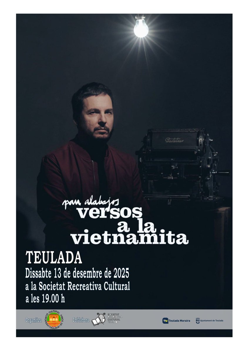 El dissabte 13 si esteu per la Marina Alta, podeu vindre al concert de <a href="/PauAlabajos/">Pau Alabajos</a> en Teulada