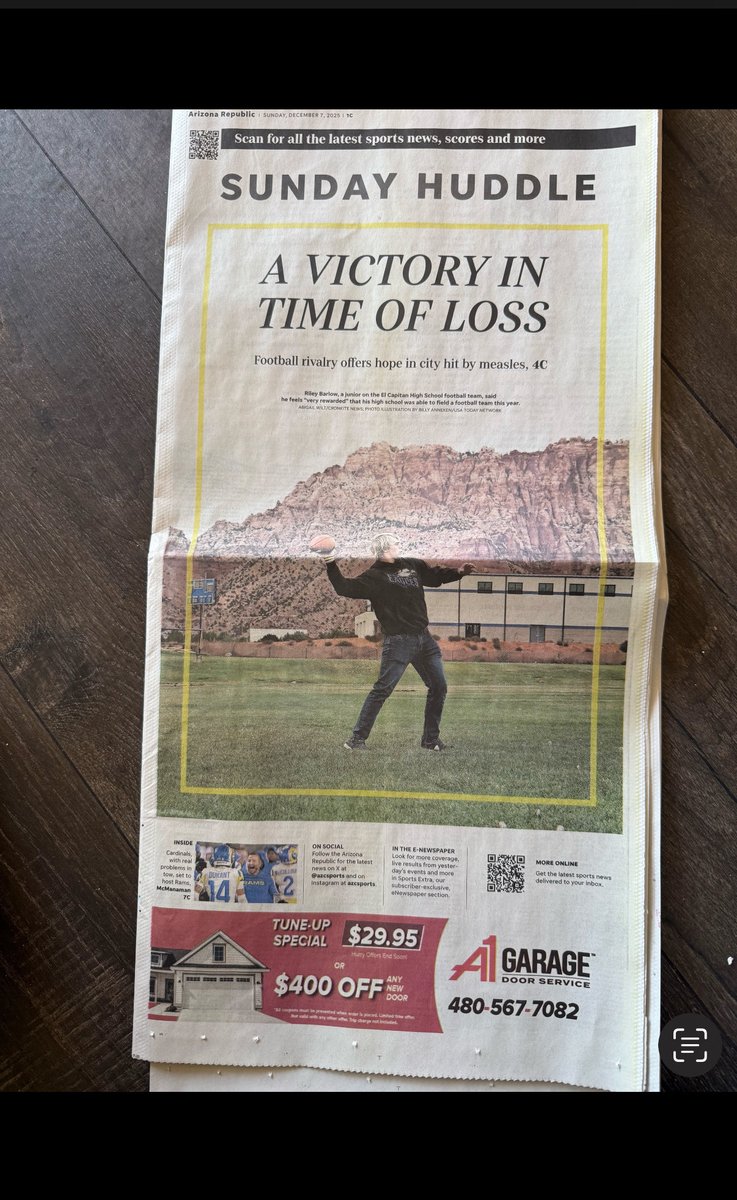 njjohnson19's tweet photo. It was always exciting when I was a kid to see a drawing of mine make it into the “Flying Horse” in my local paper, the @Pantagraph.

Fast forward to today, where one of my stories made it on the front page of the Sunday sports section in the @azcentral! Kid me is pumped! https://t.co/EyPwSGrJaO