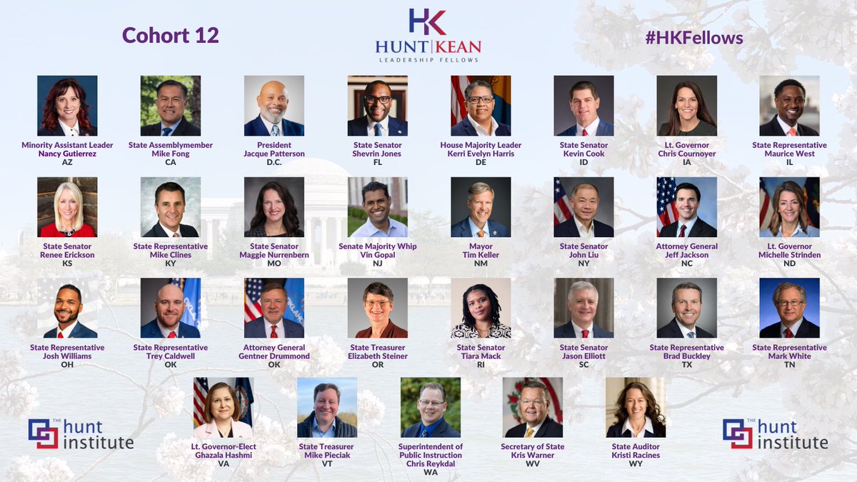 ltgovstrinden's tweet image. Excited to join @Hunt_Institute for the 12th Cohort of the Hunt-Kean Leadership Fellows.

Looking forward to working with a bipartisan group of senior policymakers from across the nation to champion education and uplift fairness-focused solutions for our schools and students.