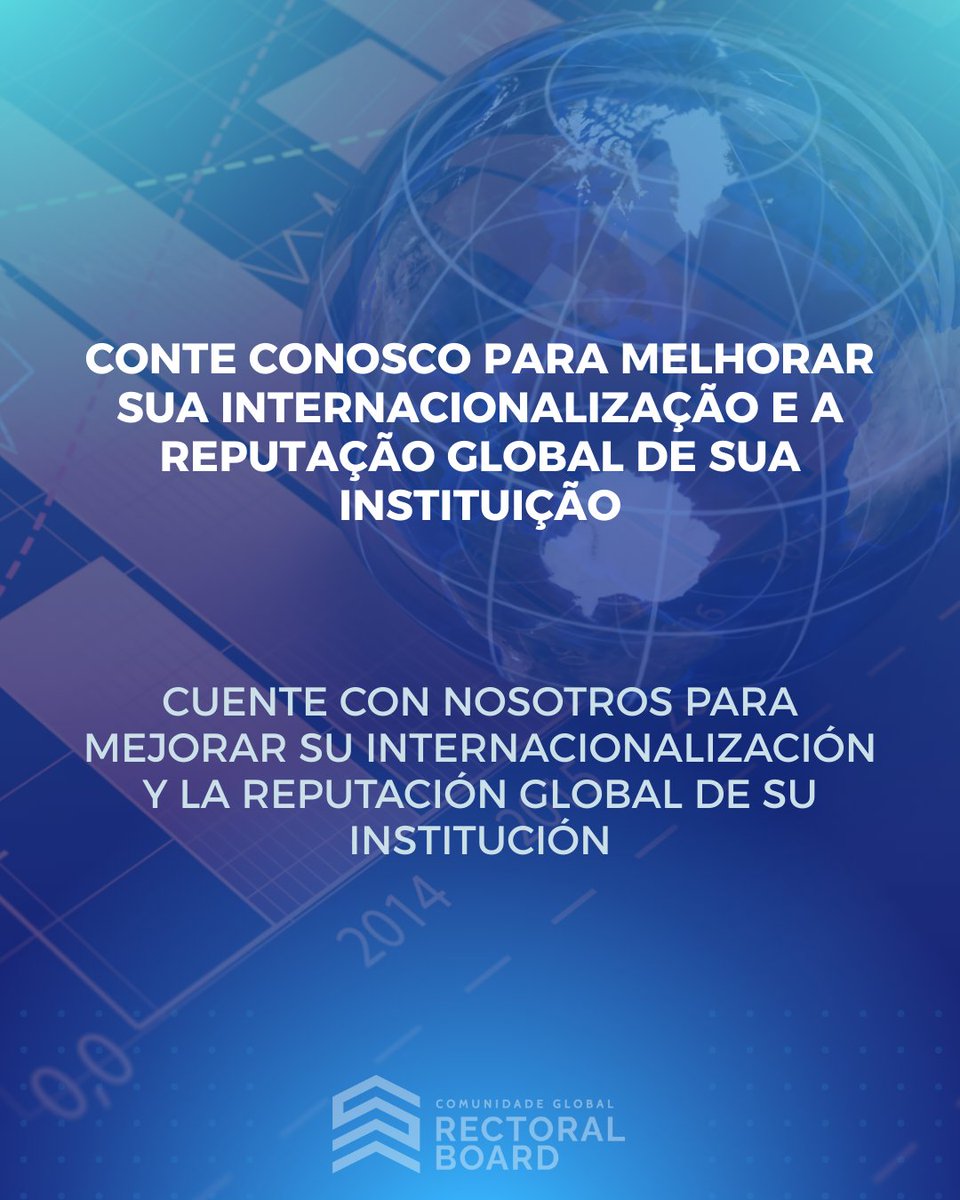 A visibilidade internacional é um pilar de sustentabilidade para as IES. O plano de apoio institucional da Rectoral Board oferece suporte estratégico em rankings globais e acordos de dupla titulação. Potencialize seus indicadores. Contato: luciano.marcelino@rectoralboard.com