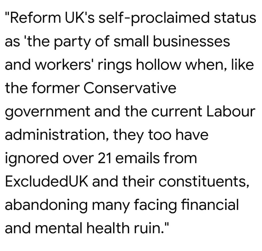 ExcludedFighter's tweet image. You have not replied to even one of our 21+ emails, and with 75+ MPs now on our @APPGGapsSupport for their own #ExcludedUK constituents, our members in #Clacton are now very concerned that they have no voice to @Keir_Starmer's @UKLabour Gov.

@ExcludedUK
x.com/i/status/19219…