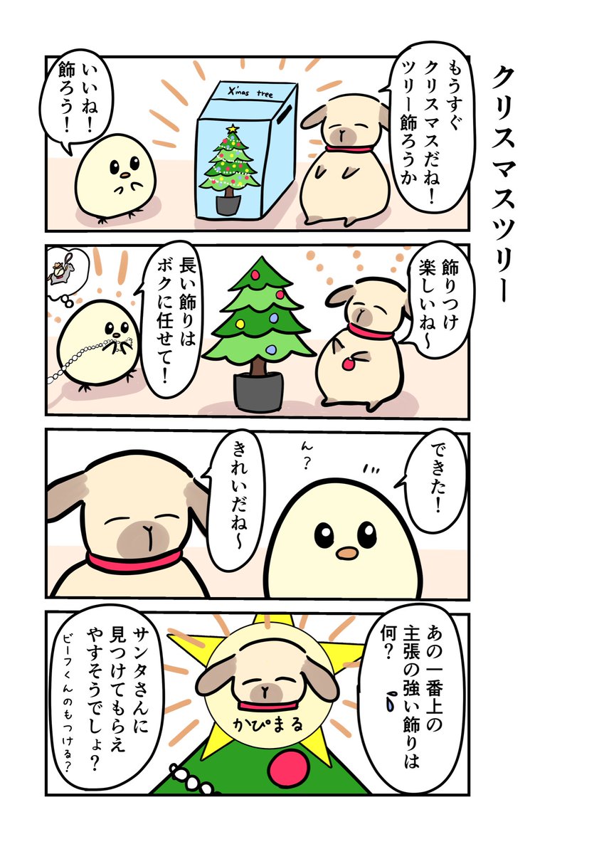 かぴまるちゃん… 意外と主張するタイプ🤣！ 🎅さんに見つけてもらえる