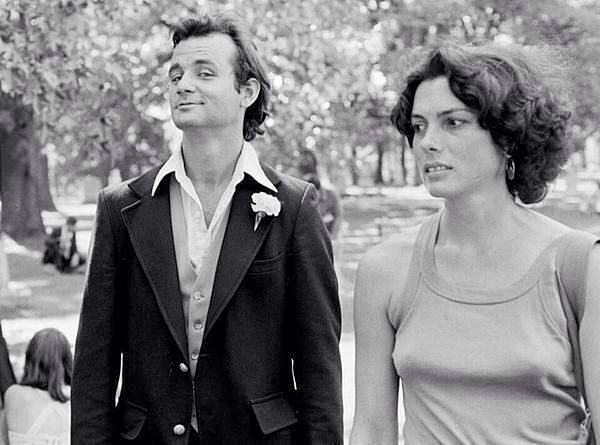 crockpics's tweet image. Bill Murray at Elvis' funeral at Forest Hill Cemetery in Memphis with his first wife, Margaret Kelly.  Murray was not formally invited to the funeral services in Memphis, Tennessee, but as an up-and-coming comedian on Saturday Night Live, he put himself on a standby list for a