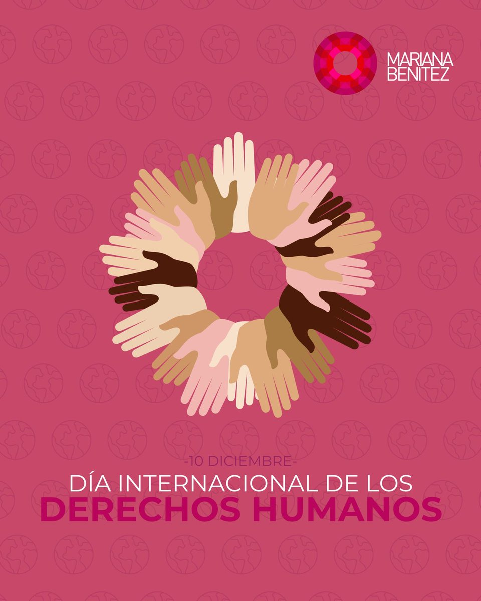 marianabenitezt's tweet photo. Hoy, 10 de diciembre, conmemoramos el Día Internacional los Derechos Humanos. Quiero destacar la importancia de seguir luchando por la igualdad y la justicia para todas. ¡Sigamos trabajando juntas para hacer realidad los derechos humanos para todas y todos! #DerechosHumanos #Mujeres #Igualdad