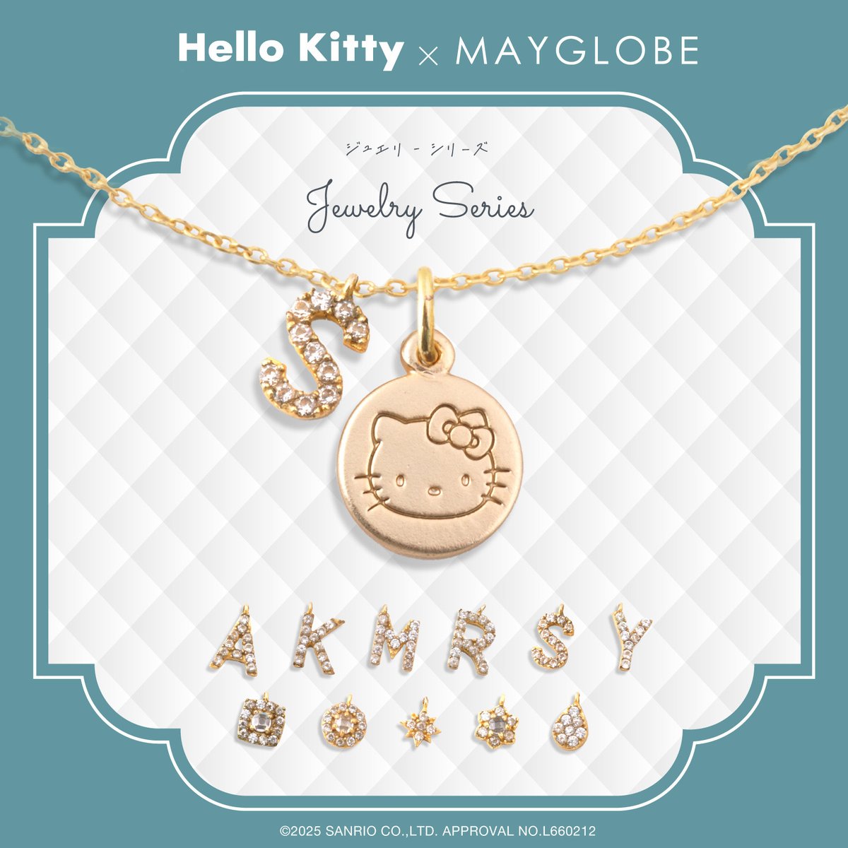 MAYGLOBEからハローキティのコインネックレスが登場！ 上品なマットゴールドのチャームに、キラキラのビジューが華やかさをプラス☆  シンプルなので、どんなスタイルにも合わせやすいのがうれしいね♪ 自分へのご褒美や、大切な人への贈り物におすすめだよ♡ https://t.co ...