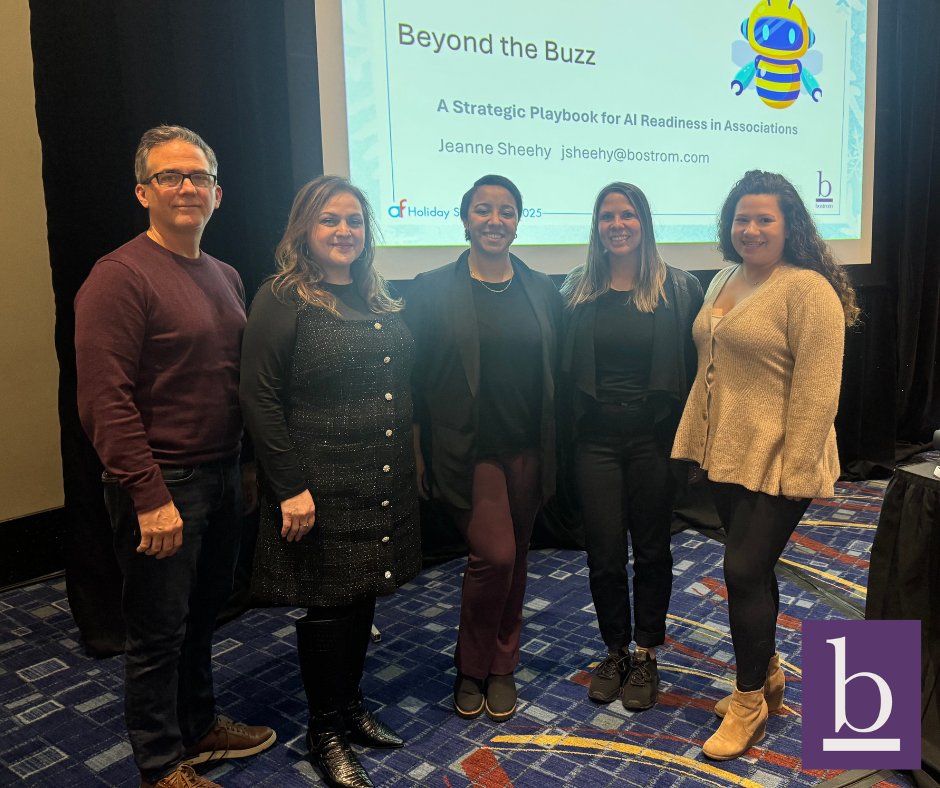 Our team loved connecting with association leaders at Holiday Showcase 2025!
 
A highlight was Jeanne Sheehy’s AI with Purpose session, where she shared a practical framework associations can use to implement AI responsibly.
 
Thank you to @assocforum for an impactful Showcase!