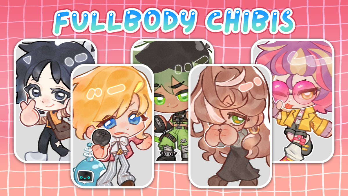 space5live's tweet photo. 【 📢 VGen Commissions Open ✨ 】

✦ chibis, couples, and icons with SKEB options
✦ LGBT+ friendly
✦ price in image listed in USD

🔗 below in replies

#VGenComm #VGenOpen https://t.co/uTSLUjudCa