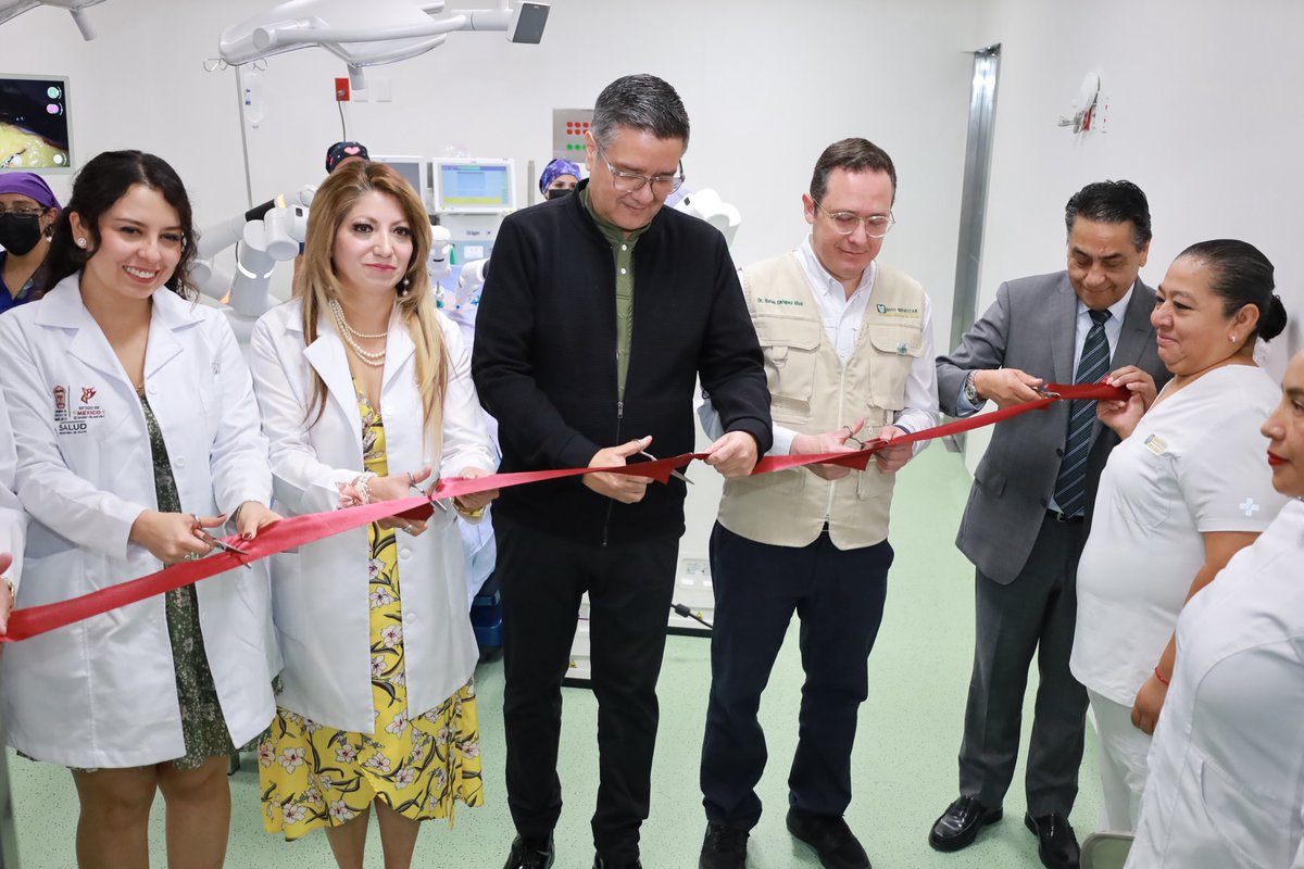En el #Edomex dimos un paso histórico: realizamos las primeras cirugías robóticas totalmente gratuitas en el Centro Médico #IMSSBienestar “Lic. Adolfo López Mateos”.

✨🤖Inauguramos la Unidad de Cirugía de Inteligencia Robótica equipada con el sistema #Versius, una tecnología