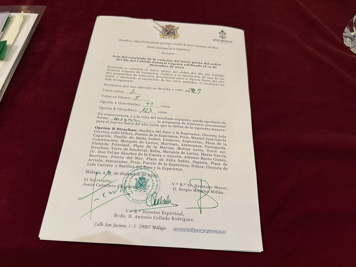 [📢NOTICIA] La Archicofradía regresará por calle Strachan en su recorrido procesional del #JSEsperanza.
 
Los hermanos han respaldado en cabildo extraordinario con carácter de urgente el itinerario de regreso a su casa hermandad que incluye calle Strachan y el entorno de las