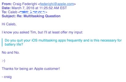 This is why there’s no ‘Clear All" button for recent apps on iOS.

Craig said No and No and dipped