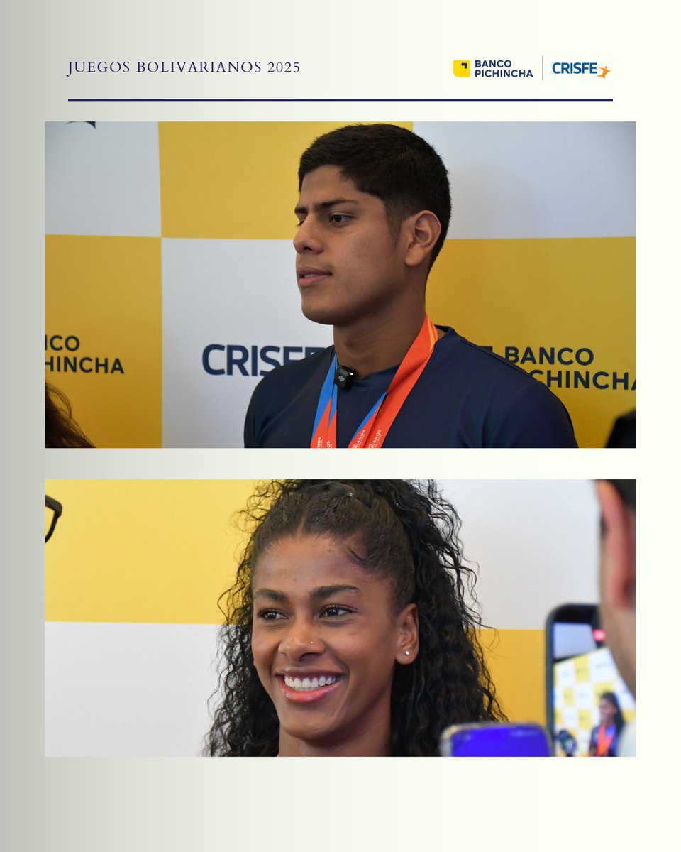 crisfe_colegios's tweet photo. Celebramos mucho más que medallas. 🥇✨

En nuestra rueda de prensa, homenajeamos con orgullo a los deportistas del Team @BancoPichincha  | @crisfe_ec  que brillaron en los Juegos Bolivarianos 2025. 🤩 https://t.co/ZHxOwmXFGY