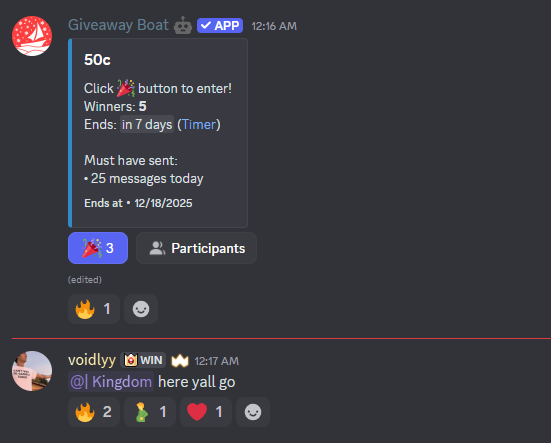 We just posted a 250c giveaway in the KINGDOM chat.

We will be adding more active and loyal players in the upcoming days.