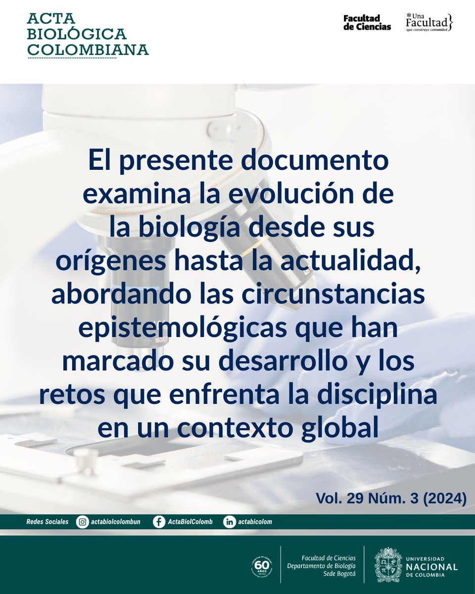 Revista Acta Biológica Colombiana UN tweet media