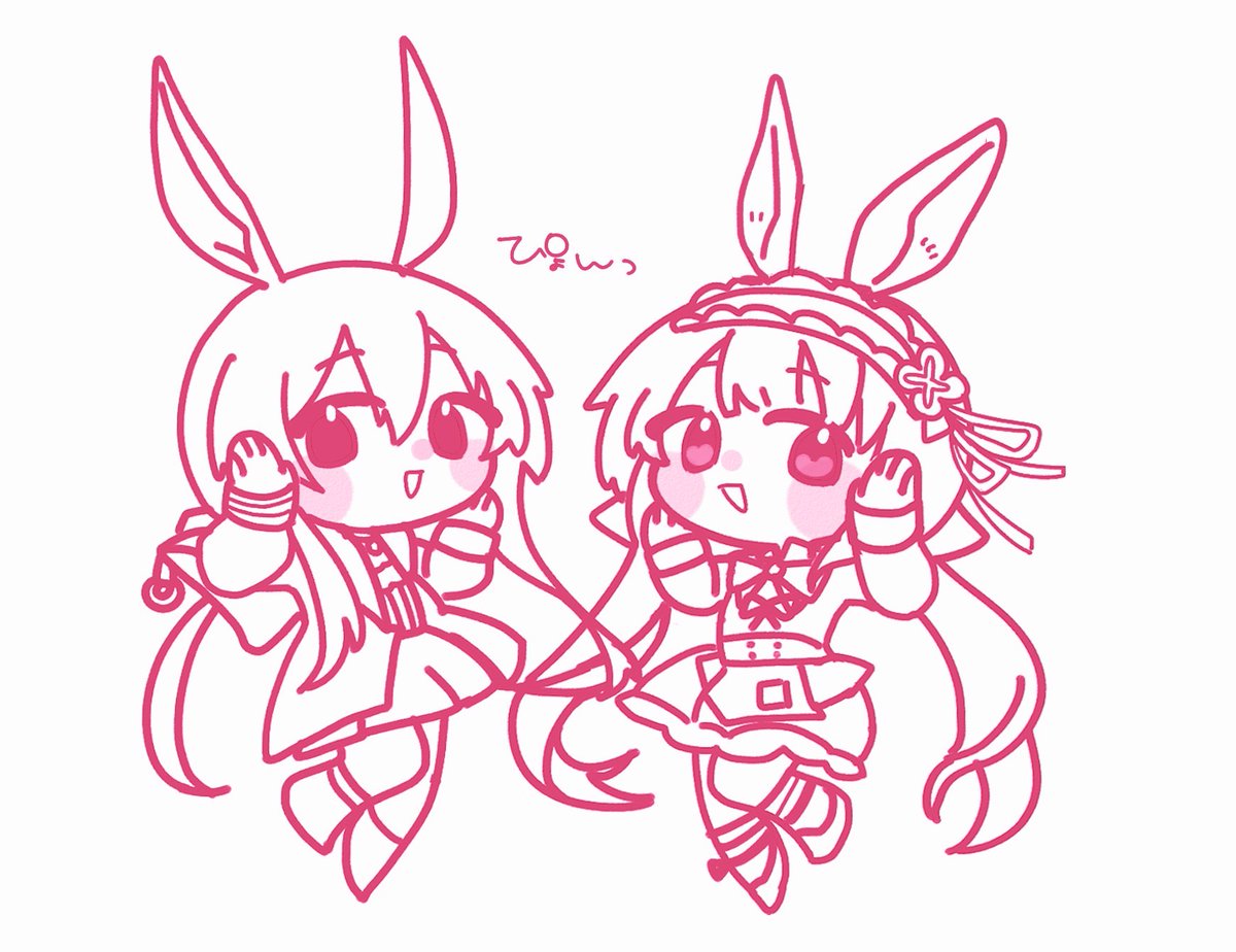 おはようございます。これは色塗り前に力尽きたうさぎ🐰