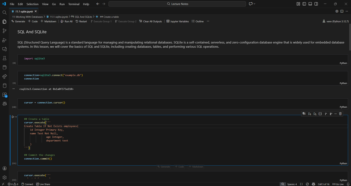 PranavG_23_'s tweet image. 📅 Day 15 – Data Analytics Journey

🔹Python Revision:
• sqlite3 — connect, cursor, execute, fetch, commit

🔹SQL:
• Solved set-operator practice (UNION, UNION ALL, EXCEPT, INTERSECT)
• Built a customer-spending summary report

#DataAnalytics #Python #SQL #LearnInPublic