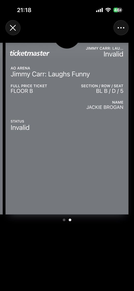 jaxy37's tweet photo. @AOArena is there any reason why our original tickets have been invalidated and we’ve been moved back a block?? 😡 https://t.co/jCqoP5THFv