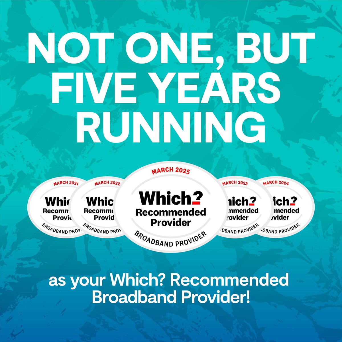 zenpartner's tweet image. Five years in a row! 🎉 
Proud to be a Which? Recommended Broadband Provider once again. Our amazing ratings and scores have us leading the pack. 90% would recommend us, and 80% appreciate our commitment to quality service.

#QualityService #Zen #Broadband #Which? #Recommended