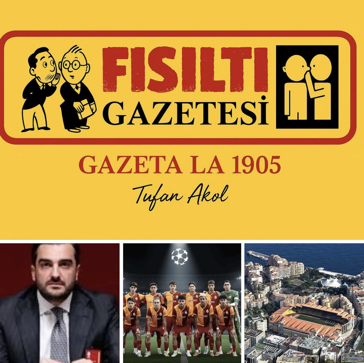 #GalatasaraySK
#U19Galatasaray
#FatihDemircan 

FISILTI…

Kuşlarımız kuş diliyle anlattı, yeni haberler için çoktan kanat çırpıp uçtular…

Ve eğer bu kuşların fısıldadığı haber doğru değilse, Fatih Demircan derhal çıkıp düzeltme yapmak zorundadır.

Duyduğumuza göre…
Tıpkı Ajax