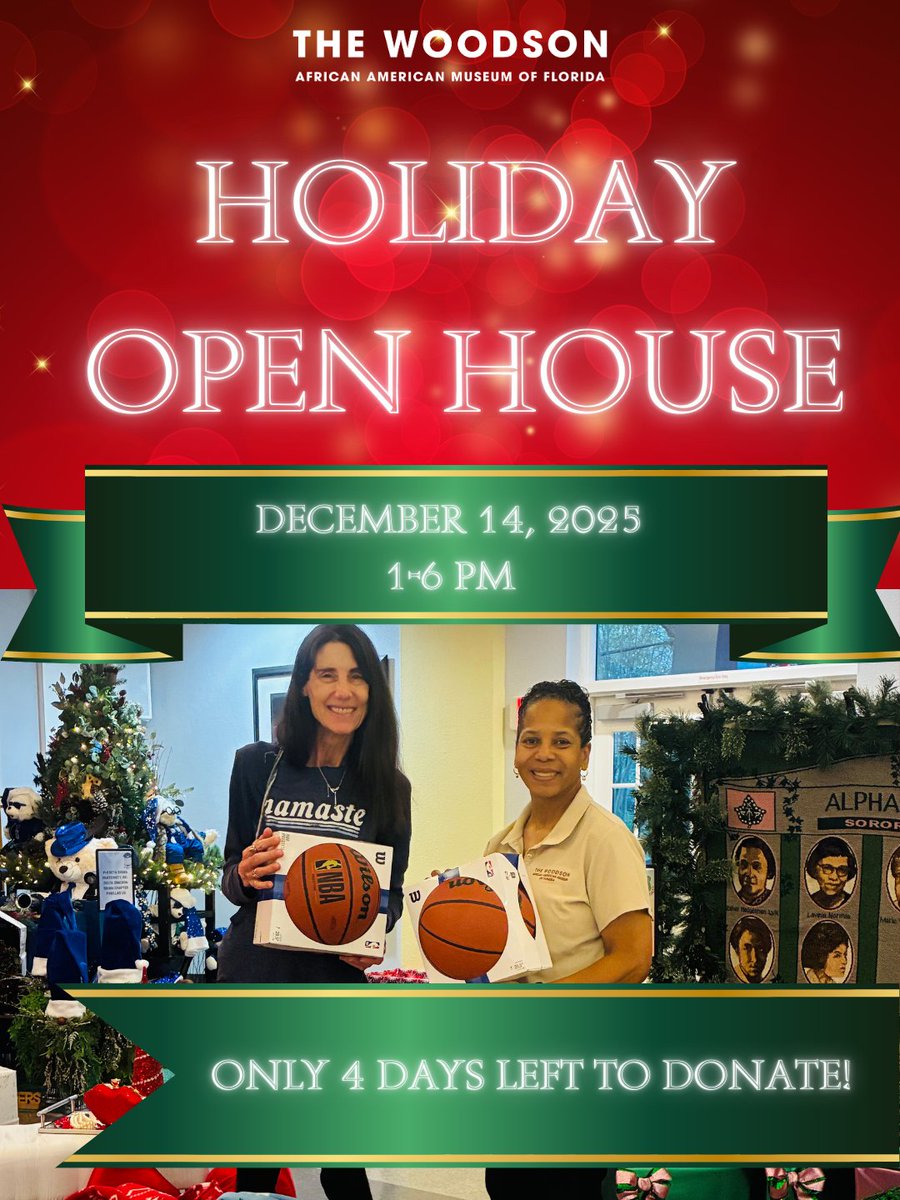 Four days left until The Woodson's Holiday Open House!

Join us at The Woodson this Sunday from 1-6 PM for holiday cheer and to vote for your favorite Christmas tree, meet Santa, and make final donations to our Annual Toy Drive.

#thewoodson