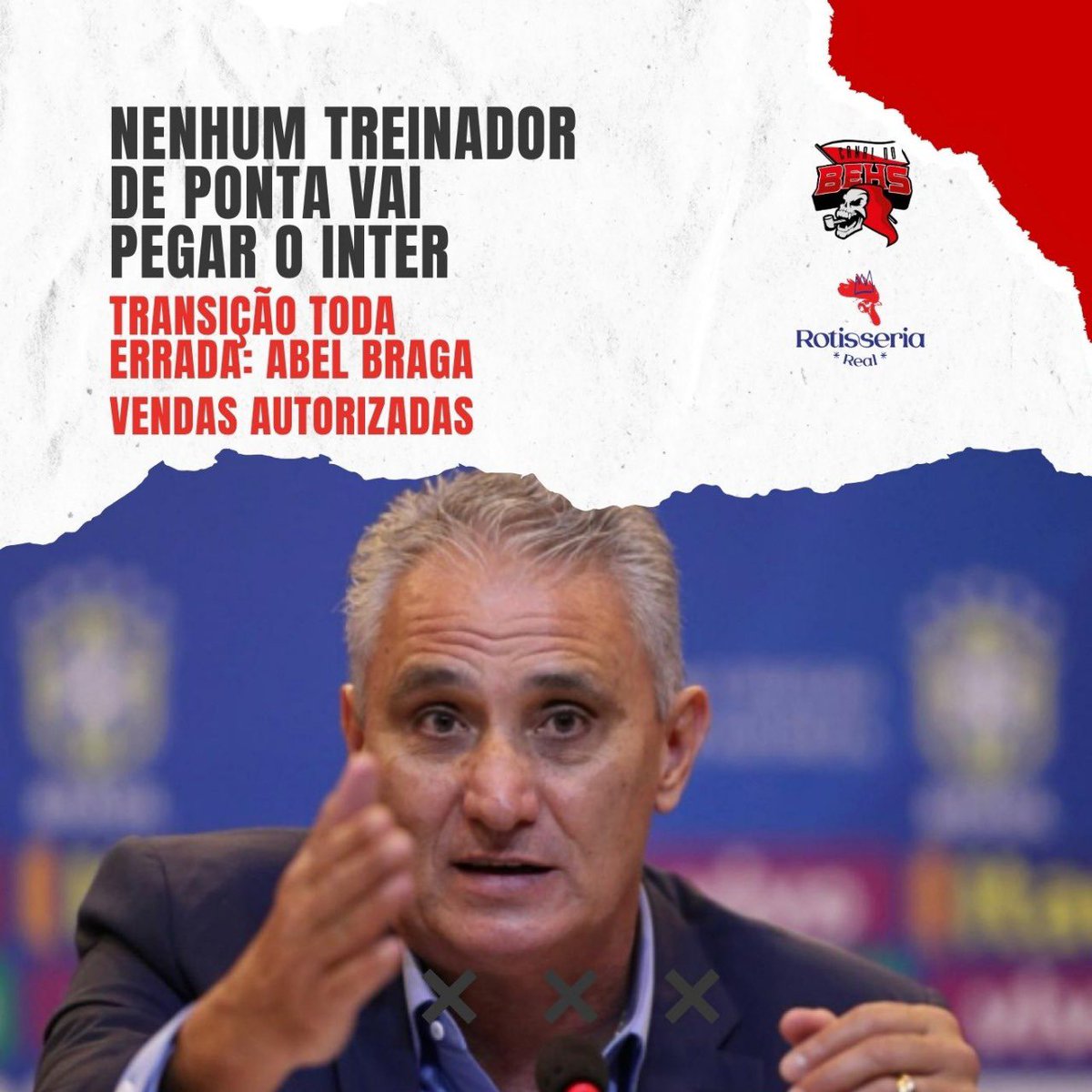 Lebehs's tweet photo. Nenhum treinador de ponta vai pegar o Inter
Transição toda errada: Abel Braga
Vendas autorizadas
https://t.co/qjcbOaSswp
#INTER #brasileirão #saf #grenal #mundial #SérieA #libertadores #bernabei #Flamengo #dalessandro #Abel #Tite
📸 Lucas Figueiredo/Divulgação CBF https://t.co/9TktelLwIC