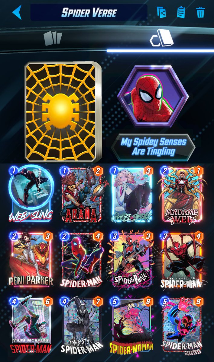 Mountain_11B's tweet photo. Back into Snap and having fun with a fun Spider-Man themed deck. Already Infinite! #MarvelSnap https://t.co/qn8fVKnD4Q