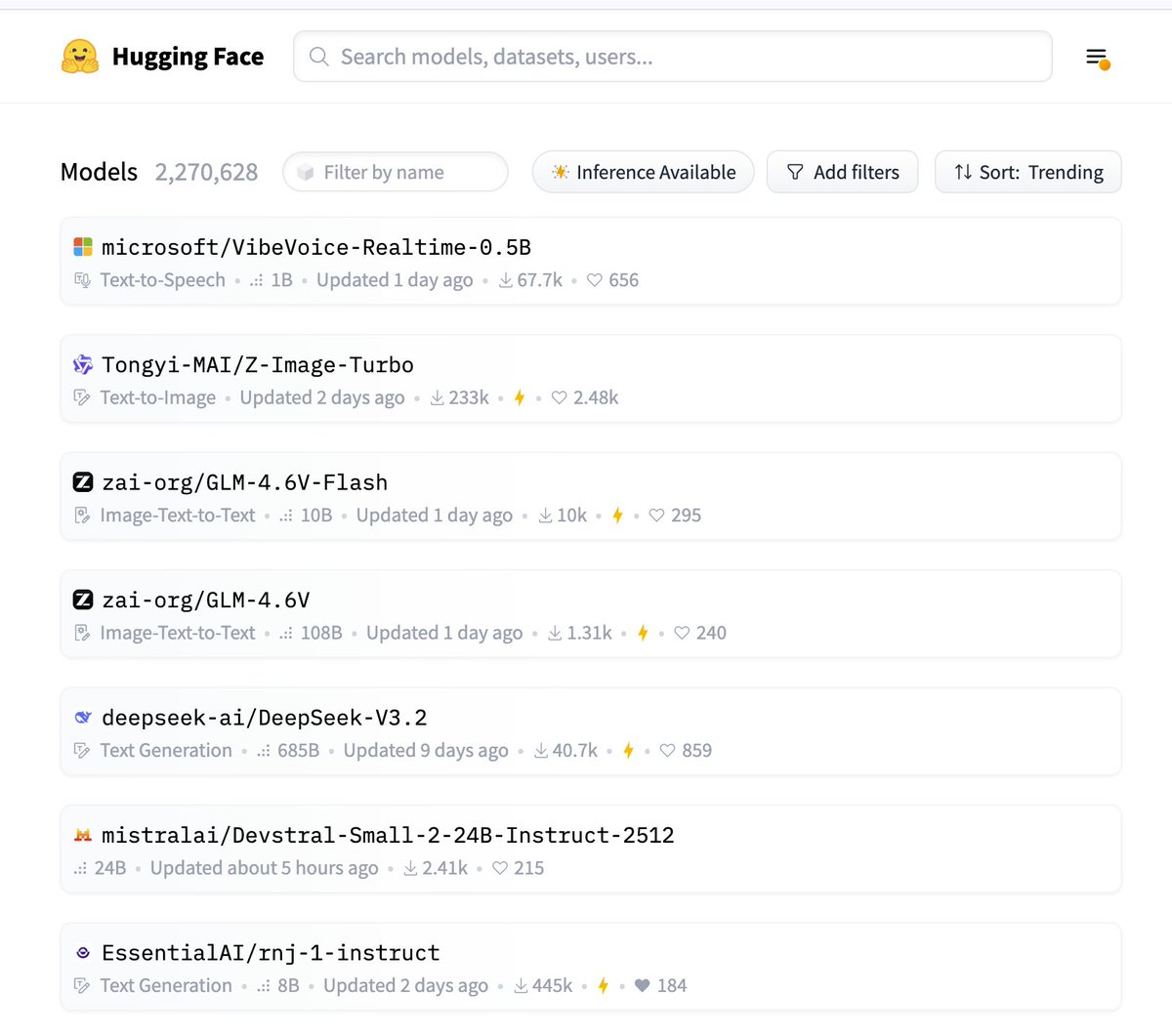 _saurabh's tweet image. 445k downloads in two days. appreciate that people are trying Rnj-1. In top-10 amongst all models and #1 in small text-gen models.