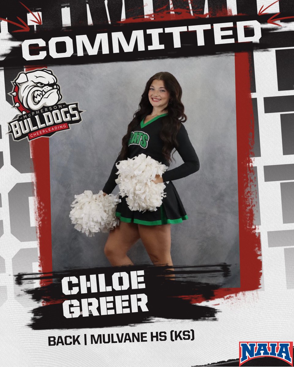 mcphersonspirit's tweet photo. Chloe is a DAWG! We are so excited and lucky to have her in McPherson red next season!
Let’s work! 💪
#collegecheer #committed #naia #mcpherson https://t.co/zAJDBAATGH