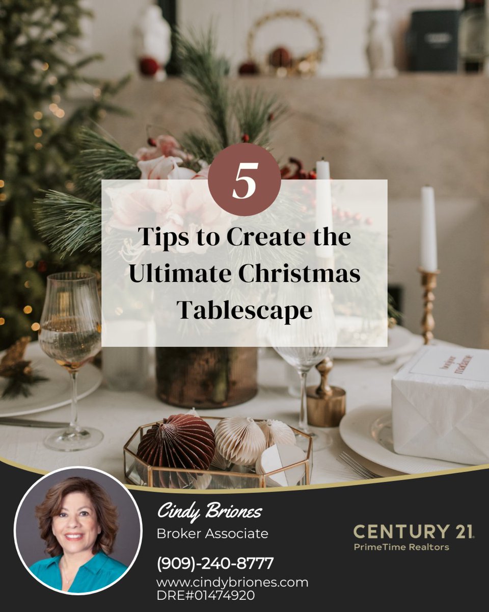 cb4homes5's tweet photo. Hosting this holiday season? 🎄

1️⃣ Layer Your Linens 
2️⃣ Mix &amp; Match Tableware
3️⃣ Go Natural 
4️⃣ Candlelight Ambiance
5️⃣ Personal Touches

✨ A thoughtfully styled table makes every meal feel unforgettable!

#holidayhosting #hometips #tablescapegoals #christmasdecor https://t.co/Sx5K3DKNnl